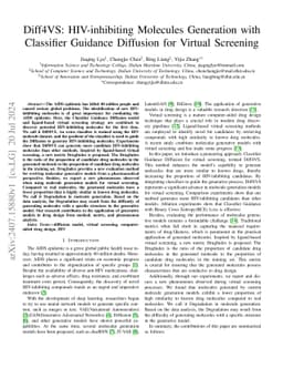 Diff4VS: HIV-inhibiting Molecules Generation with Classifier Guidance
  Diffusion for Virtual Screening