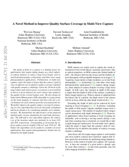 A Novel Method to Improve Quality Surface Coverage in Multi-View Capture