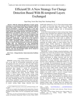 EfficientCD: A New Strategy For Change Detection Based With Bi-temporal
  Layers Exchanged