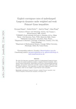 Explicit convergence rates of underdamped Langevin dynamics under
  weighted and weak Poincaré--Lions inequalities