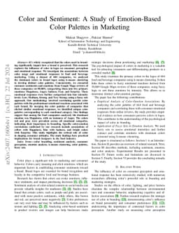 Color and Sentiment: A Study of Emotion-Based Color Palettes in
  Marketing
