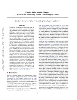 Fréchet Video Motion Distance: A Metric for Evaluating Motion
  Consistency in Videos