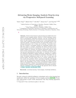Advancing Brain Imaging Analysis Step-by-step via Progressive Self-paced
  Learning