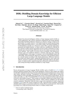 DDK: Distilling Domain Knowledge for Efficient Large Language Models