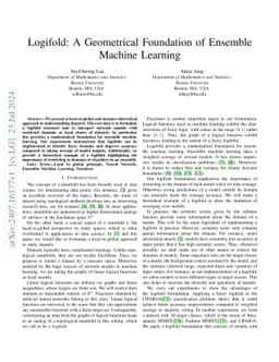 Logifold: A Geometrical Foundation of Ensemble Machine Learning