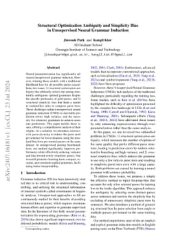 Structural Optimization Ambiguity and Simplicity Bias in Unsupervised
  Neural Grammar Induction
