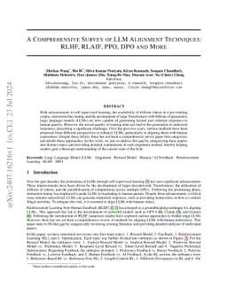 A Comprehensive Survey of LLM Alignment Techniques: RLHF, RLAIF, PPO,
  DPO and More