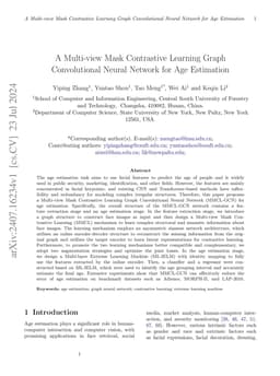 A Multi-view Mask Contrastive Learning Graph Convolutional Neural
  Network for Age Estimation