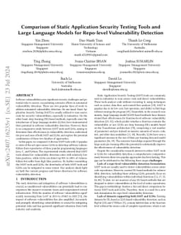 Comparison of Static Application Security Testing Tools and Large
  Language Models for Repo-level Vulnerability Detection