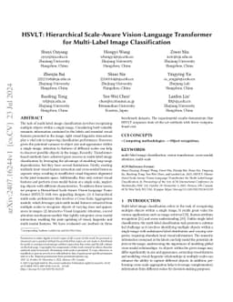 HSVLT: Hierarchical Scale-Aware Vision-Language Transformer for
  Multi-Label Image Classification