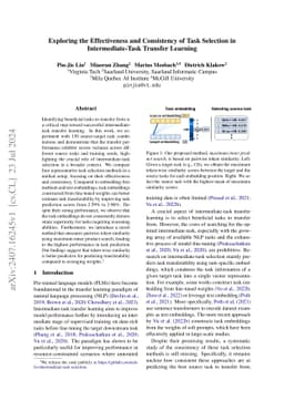 Exploring the Effectiveness and Consistency of Task Selection in
  Intermediate-Task Transfer Learning