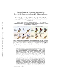 DreamDissector: Learning Disentangled Text-to-3D Generation from 2D
  Diffusion Priors