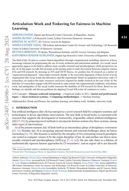 Articulation Work and Tinkering for Fairness in Machine Learning