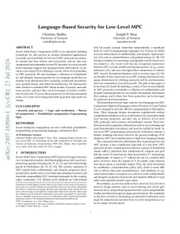 Language-Based Security for Low-Level MPC