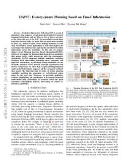 HAPFI: History-Aware Planning based on Fused Information