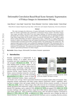 Deformable Convolution Based Road Scene Semantic Segmentation of Fisheye
  Images in Autonomous Driving