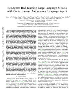 RedAgent: Red Teaming Large Language Models with Context-aware
  Autonomous Language Agent