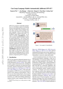 Can Large Language Models Automatically Jailbreak GPT-4V?