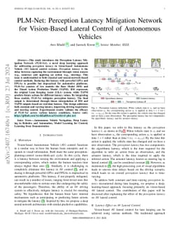 PLM-Net: Perception Latency Mitigation Network for Vision-Based Lateral
  Control of Autonomous Vehicles