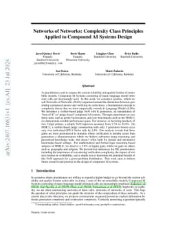 Networks of Networks: Complexity Class Principles Applied to Compound AI
  Systems Design