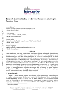 Towards better visualizations of urban sound environments: insights from
  interviews