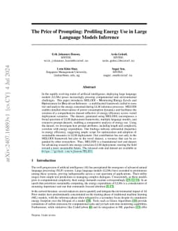 The Price of Prompting: Profiling Energy Use in Large Language Models
  Inference