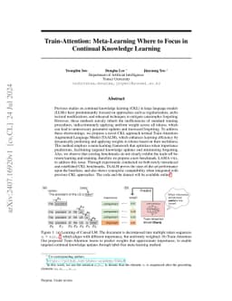 Train-Attention: Meta-Learning Where to Focus in Continual Knowledge Learning