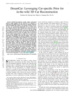 DreamCar: Leveraging Car-specific Prior for in-the-wild 3D Car
  Reconstruction