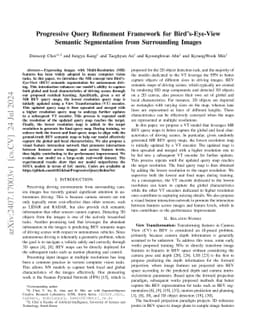 Progressive Query Refinement Framework for Bird's-Eye-View Semantic
  Segmentation from Surrounding Images