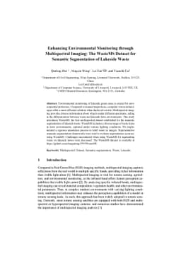Enhancing Environmental Monitoring through Multispectral Imaging: The
  WasteMS Dataset for Semantic Segmentation of Lakeside Waste