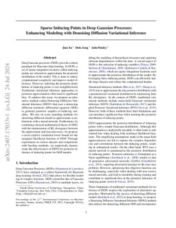 Sparse Inducing Points in Deep Gaussian Processes: Enhancing Modeling
  with Denoising Diffusion Variational Inference