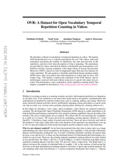 OVR: A Dataset for Open Vocabulary Temporal Repetition Counting in
  Videos