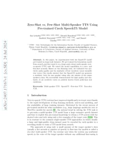 Zero-Shot vs. Few-Shot Multi-Speaker TTS Using Pre-trained Czech
  SpeechT5 Model