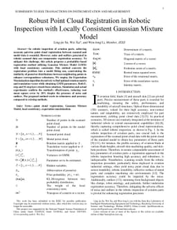 Robust Point Cloud Registration in Robotic Inspection with Locally
  Consistent Gaussian Mixture Model