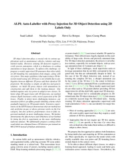 ALPI: Auto-Labeller with Proxy Injection for 3D Object Detection using
  2D Labels Only