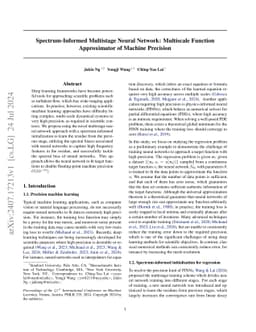 Spectrum-Informed Multistage Neural Networks: Multiscale Function
  Approximators of Machine Precision