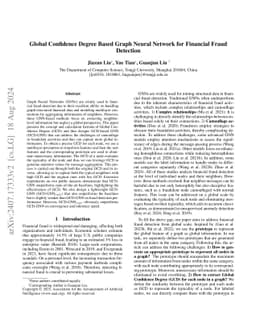 Global Confidence Degree Based Graph Neural Network for Financial Fraud
  Detection