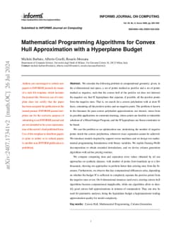 Mathematical Programming Algorithms for Convex Hull Approximation with a
  Hyperplane Budget