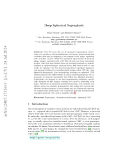 Deep Spherical Superpixels