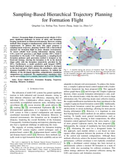 Sampling-Based Hierarchical Trajectory Planning for Formation Flight