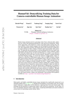 HumanVid: Demystifying Training Data for Camera-controllable Human Image
  Animation