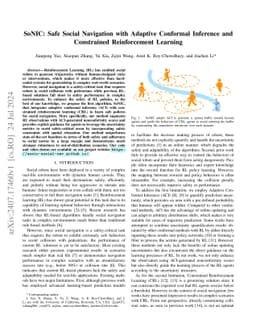 SoNIC: Safe Social Navigation with Adaptive Conformal Inference and Constrained Reinforcement Learning