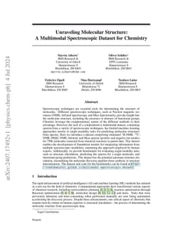 Unraveling Molecular Structure: A Multimodal Spectroscopic Dataset for
  Chemistry