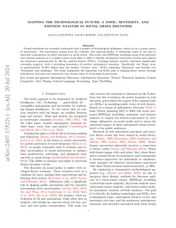 Mapping the Technological Future: A Topic, Sentiment, and Emotion
  Analysis in Social Media Discourse