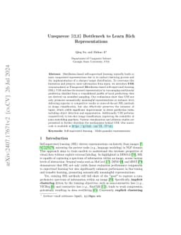 Unsqueeze [CLS] Bottleneck to Learn Rich Representations