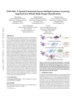 SAM-MIL: A Spatial Contextual Aware Multiple Instance Learning Approach
  for Whole Slide Image Classification