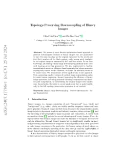 Topology-Preserving Downsampling of Binary Images