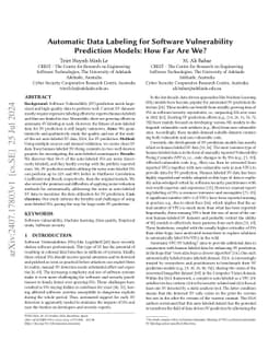 Automatic Data Labeling for Software Vulnerability Prediction Models:
  How Far Are We?