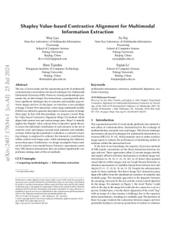 Shapley Value-based Contrastive Alignment for Multimodal Information
  Extraction