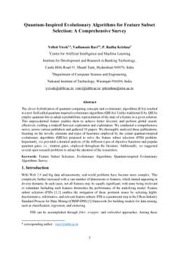 Quantum-Inspired Evolutionary Algorithms for Feature Subset Selection: A
  Comprehensive Survey